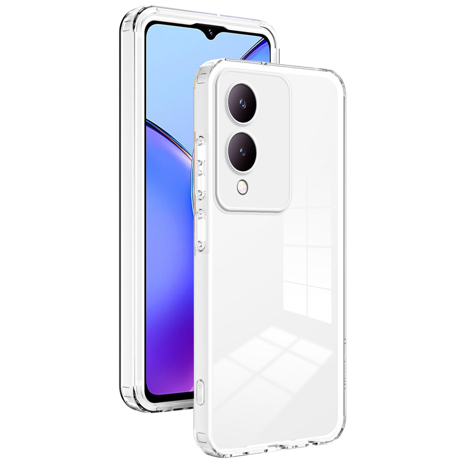 For vivo Y17s 4G Protective Case TPU+PC Clear Phone Cover For vivo Y17s 4G Protective Case TPU+PC Clear Phone Cover